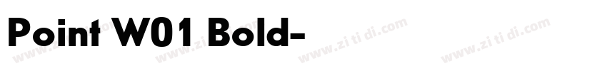 Point W01 Bold字体转换